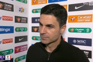 阿尔特塔：我们展现出了统治力，还有两次绝佳的机会可以再进一球