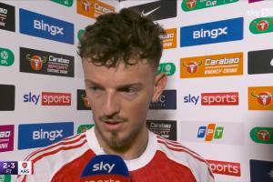 本·怀特：我们下半场踢得不好，传中是因为我知道约克雷斯在那