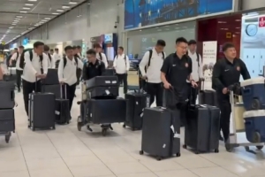 辽宁铁人一线队抵达泰国曼谷,球队将在泰国进行为期一个月的冬训