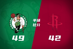 凯尔特人半场49-42领先火箭 怀特14分4助 杜兰特复出5中1