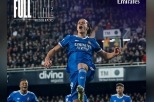 停赛缺席，维尼修斯社媒庆祝皇马客胜瓦伦西亚：我们赢了！